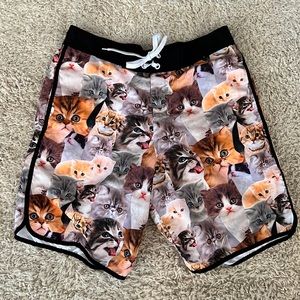 Meowza Cat Swim Trunks Shorts